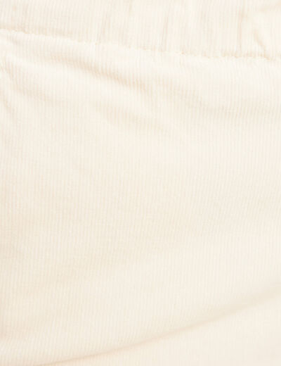 Pantalon jogging velours ivoire femme