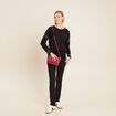 Sweat manches longues clous noir femme