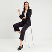Veste esprit blazer droite noir femme