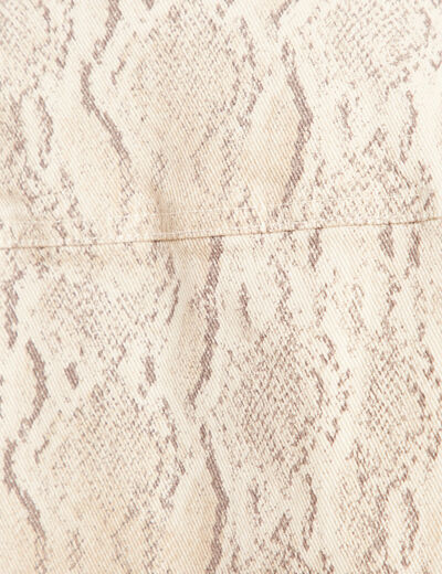 veste sans col beige femme