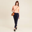 T-shirt manches courtes rose saumon femme