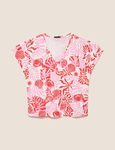 T-shirt manches courtes rose femme