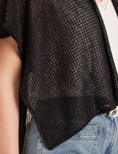 Gilet manches courtes noir femme