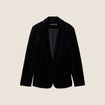 Veste tailleur velours noir femme