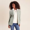 Veste tailleur velours vert clair femme