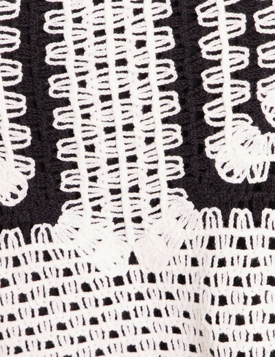 Robe avec haut crochet noir femme