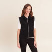 Gilet zipp&eacute; sans manches noir femme