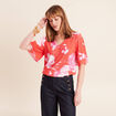 Blouse manches courtes rouge femme