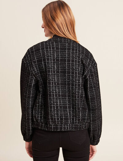Veste droite boutonnée noir femme