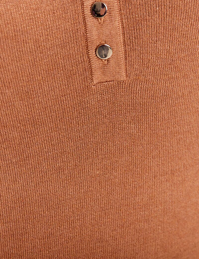 Pull manches longues camel femme