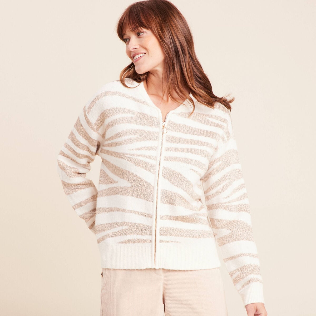 Veste bomber blanc femme