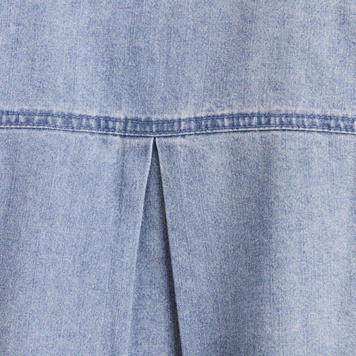 Chemise ample manches 3/4 col chemise denim double stone femme