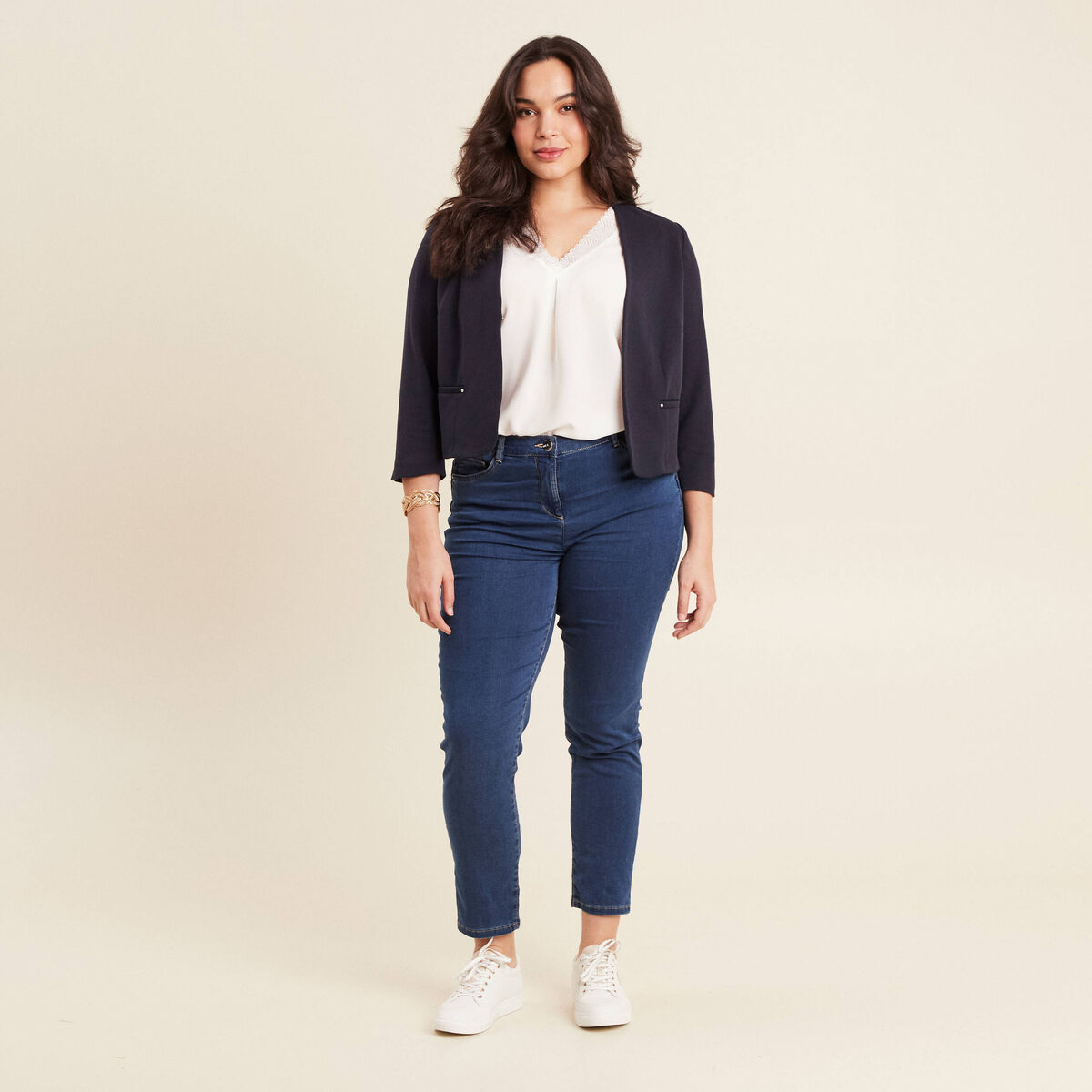 Débardeur sans manches ecru femme