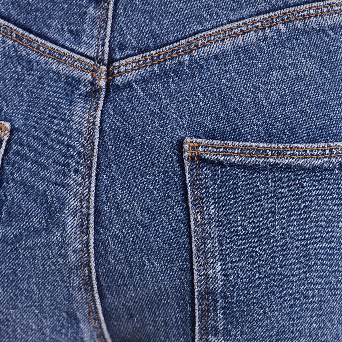 Jean bermuda taille haute denim denim stone femme
