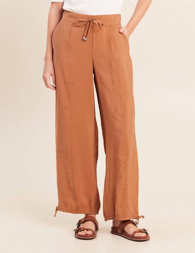 Pantalon bouffant beige femme