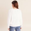 Cardigan col rond ecru femme