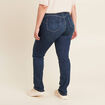 Jean ajusté taille standard long denim brut femme