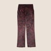 Pantalon large taille haute marron femme