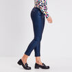 Pantalon ajusté aspect irisé bleu foncé femme