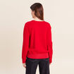 Pull manches longues rouge femme