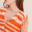 Blouse sans manches orange femme
