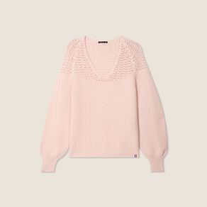 pull confectionne en france vieux rose femme Pull confectionné en France vieux rose femme