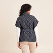 Kimono ceintur&eacute; denim stone femme