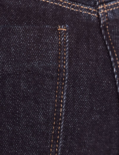 Jean droit taille haute 7/8&egrave;me denim brut femme