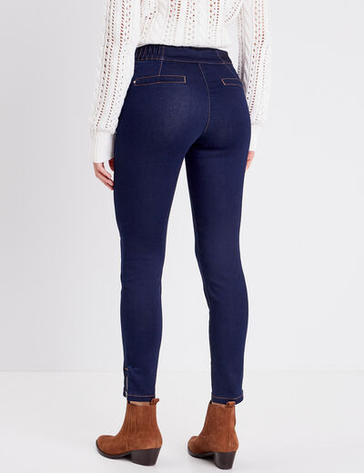 Jegging avec boutons denim brut femme