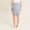 Jupe droite denim double stone femme