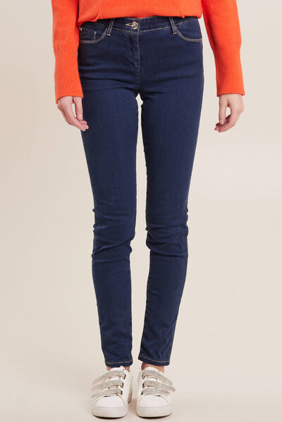 Pantalon magique ajusté denim stone femme