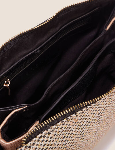 Sac 3 compartiments noir femme