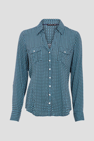 Chemise manches longues noir femme