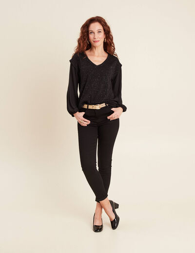 T-shirt manches longues noir femme
