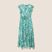 Robe longue portefeuille vert femme
