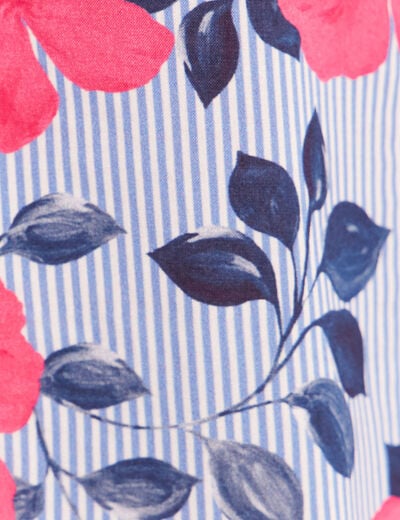 Chemise ajust&eacute;e manches longues bleu fonc&eacute; femme