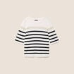 Pull col rond noir femme