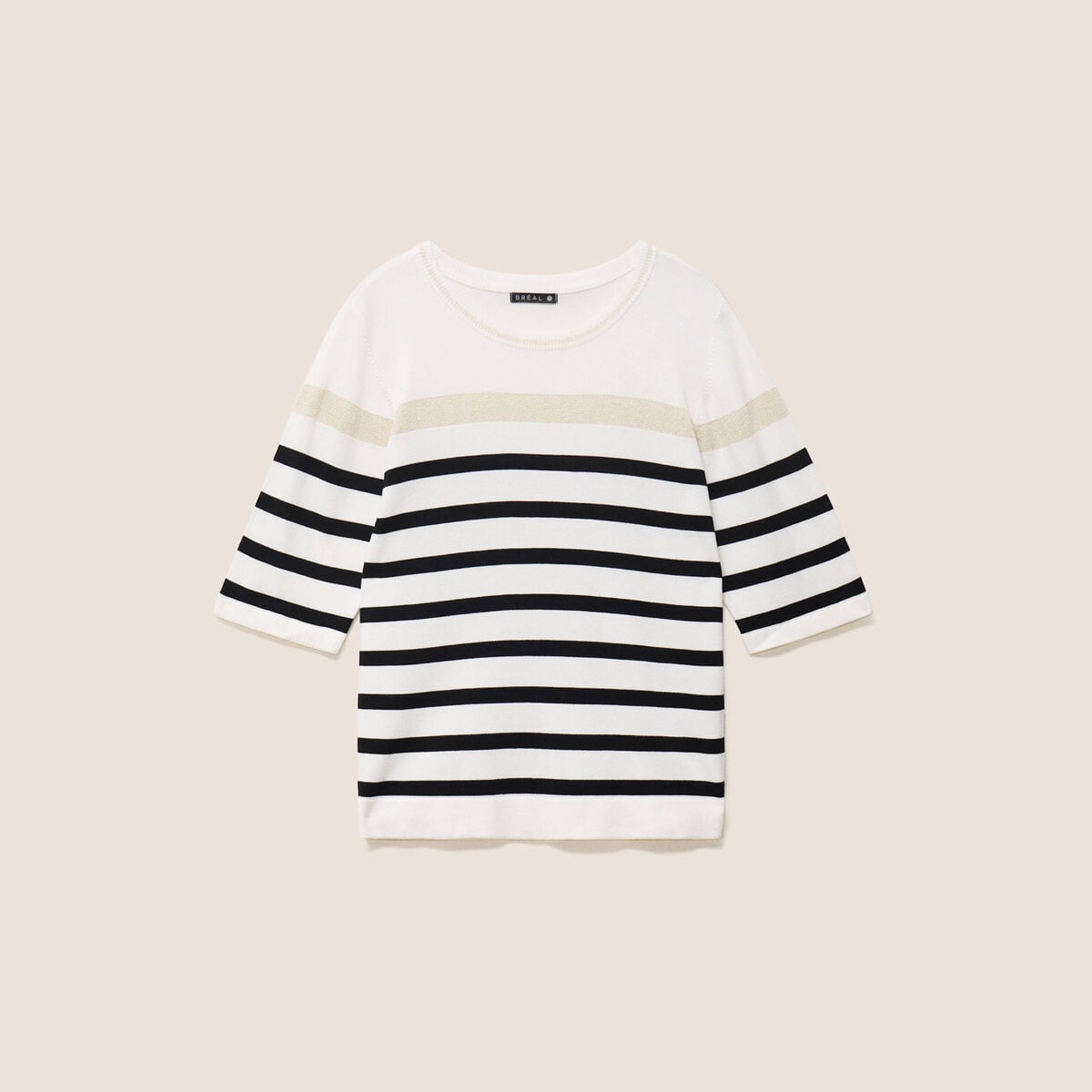 Pull col rond noir femme