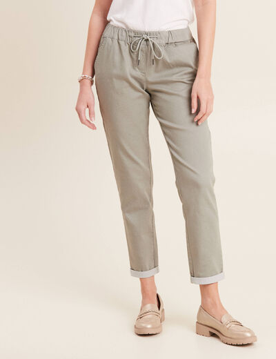Pantalon jogger 7/8ème vert clair femme