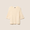 Pull col bateau creme femme