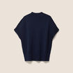 Pull col montant bleu marine femme