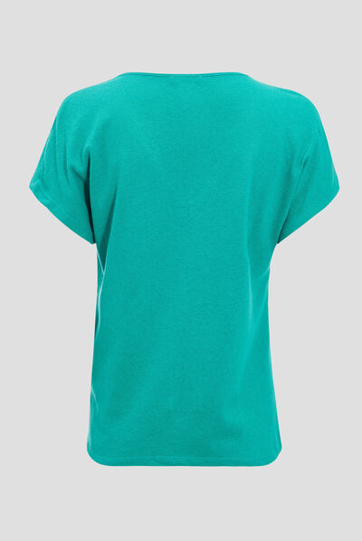 T-shirt manches courtes vert femme