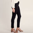 Jean ajusté taille standard 7/8ème noir femme
