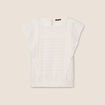 T-shirt manches courtes ecru femme