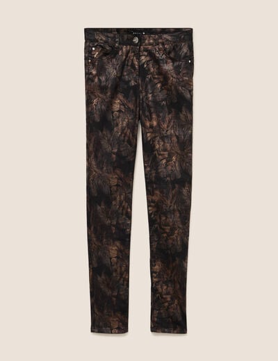 Pantalon ajust&eacute; noir femme