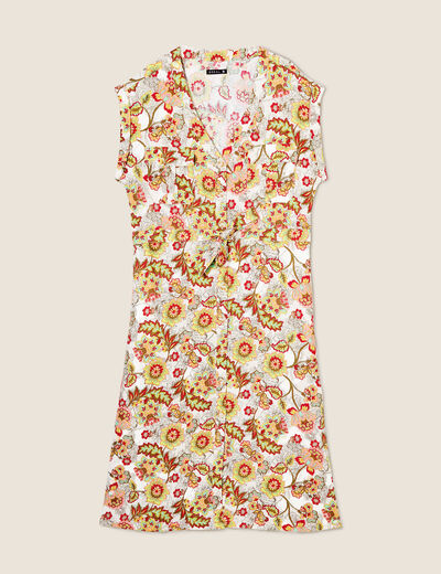 Robe chemise boutonnée blanc femme