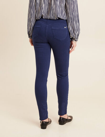 Jean magique ajusté taille standard bleu marine femme