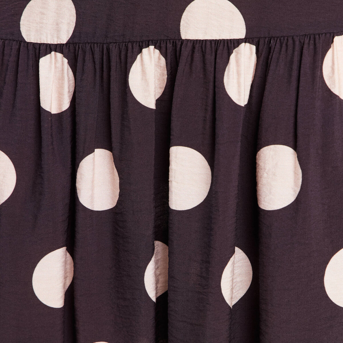 Jupon &agrave; pois noir femme