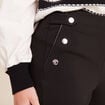 Pantalon tregging taille basculée noir femme