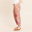 Pantalon droit r&eacute;versible marron femme